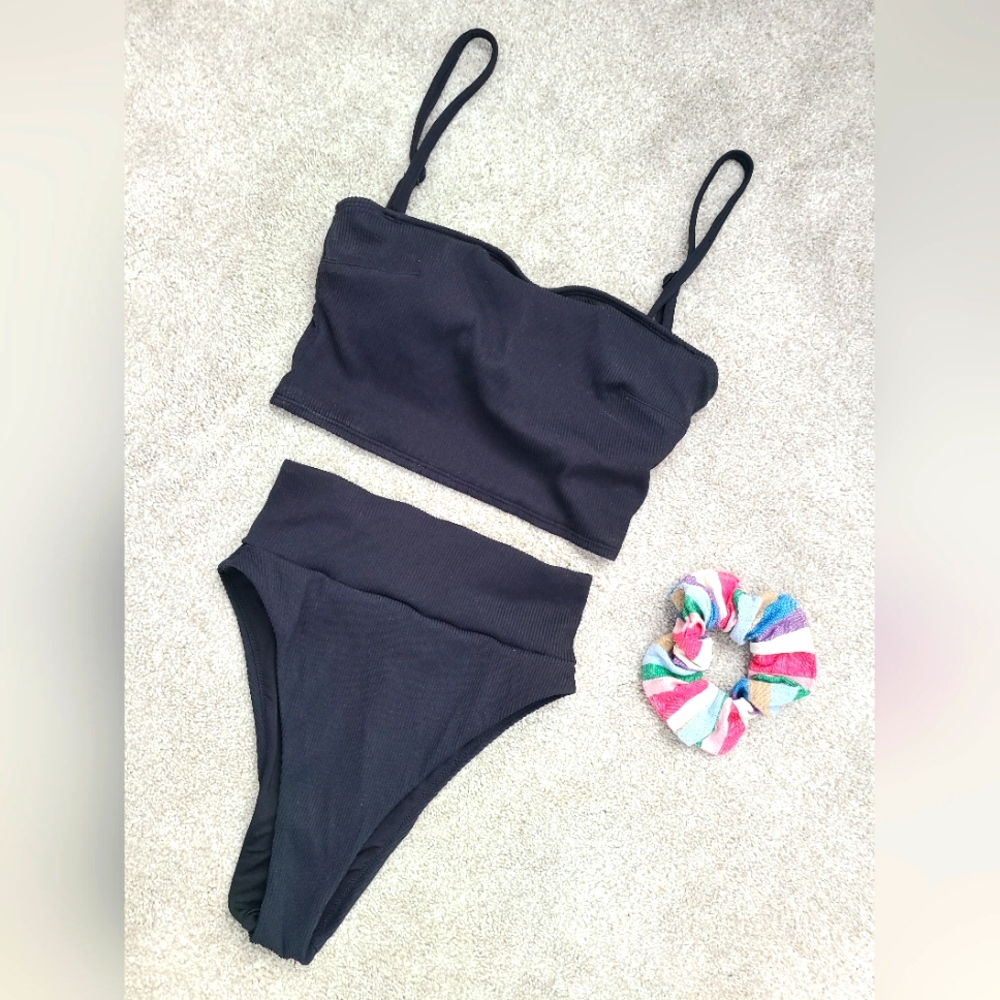 Aerie Bandeau High Waist Swimsuit